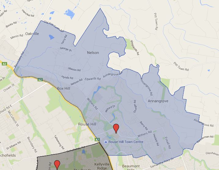 Rouse Hill High School Catchment Map Added Australian Public School   Rouse Hill High School Catchment Map 